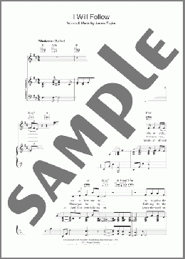 I Will Follow(James Taylor) 楽譜 その他 ダウンロード