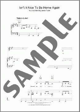 Isn't It Nice To Be Home Again(James Taylor) 楽譜 その他 ダウンロード