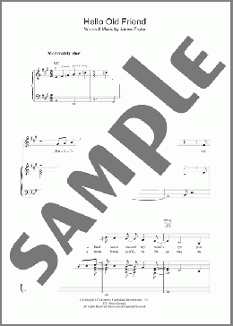 Hello Old Friend(James Taylor) 楽譜 その他 ダウンロード