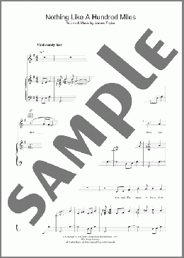 Nothing Like A Hundred Miles(James Taylor) 楽譜 その他 ダウンロード