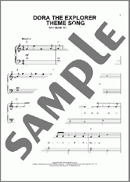 Dora The Explorer Theme Song(Josh Sitron) 楽譜 ピアノ（ソロ） ダウンロード