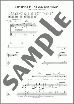 Something In The Way She Moves(James Taylor) 楽譜 ギター（ソロ） ダウンロード