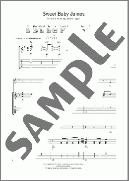 Sweet Baby James(James Taylor) 楽譜 ギター（ソロ） ダウンロード