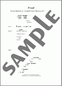 Proof(I Am Kloot) 楽譜 ギター（コード） ダウンロード