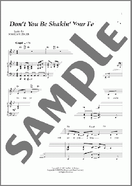 Don't You Be Shakin' Your Faith In Me(Goldrich & Heisler) 楽譜 ピアノ & ボーカル ダウンロード