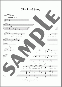 The Last Song(Goldrich & Heisler) 楽譜 ピアノ & ボーカル ダウンロード