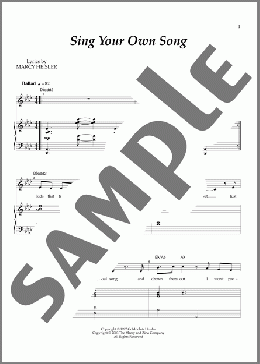 Sing Your Own Song(Zina Goldrich/Goldrich & Heisler) 楽譜 ピアノ & ボーカル ダウンロード
