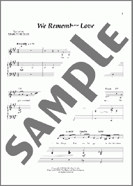 We Remember Love(Goldrich & Heisler) 楽譜 ピアノ & ボーカル ダウンロード