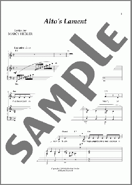 Alto's Lament(Goldrich & Heisler) 楽譜 ピアノ & ボーカル ダウンロード