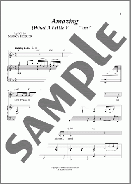 Amazing (What A Little Faith Can Do)(Goldrich & Heisler) 楽譜 ピアノ & ボーカル ダウンロード