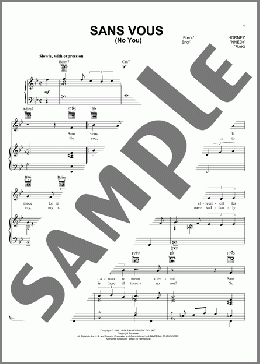 Sans Vous (No You)(Jimmy Kennedy) 楽譜 ピアノ & ボーカル & ギター ダウンロード