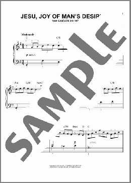 Jesu, Joy Of Man's Desiring(Johann Sebastian Bach) 楽譜 ピアノ（ソロ） ダウンロード