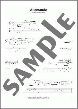 Allemande(Johann Sebastian Bach) 楽譜 ギター（その他） ダウンロード