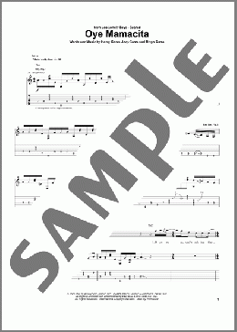 Oye Mamacita(Los Lonely Boys) 楽譜 ギター（ソロ） ダウンロード