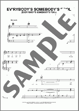 Ev'rybody's Somebody's Fool (Everybody's Somebody's Fool)(Connie Francis) 楽譜 ピアノ & ボーカル & ギター ダウンロード