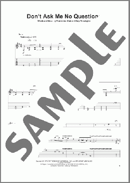 Don't Ask Me No Questions(Lynyrd Skynyrd) 楽譜 ギタースコア ダウンロード