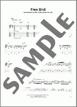 Free Bird(Lynyrd Skynyrd) 楽譜 ギタースコア ダウンロード