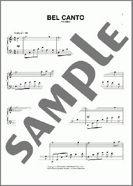 Bel Canto (Lullabye)(Suzanne Ciani) 楽譜 ピアノ（ソロ） ダウンロード