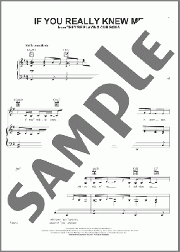 If You Really Knew Me(Marvin Hamlisch) 楽譜 ピアノ & ボーカル & ギター ダウンロード