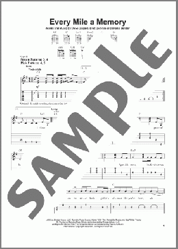 Every Mile A Memory(Dierks Bentley) 楽譜 ギター（ソロ） ダウンロード