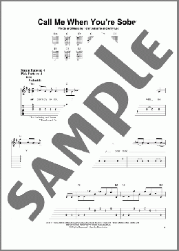 Call Me When You're Sober(Evanescence) 楽譜 ギター（ソロ） ダウンロード