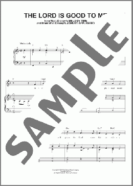 The Lord Is Good To Me (from Johnny Appleseed)(Kim Gannon) 楽譜 ピアノ & ボーカル ダウンロード
