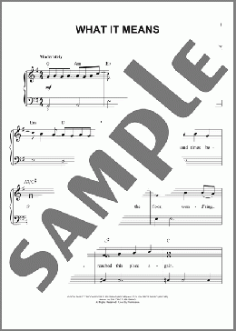 What It Means(Jeremy Camp) 楽譜 ピアノ（ソロ） ダウンロード