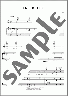 I Need Thee(Alabama) 楽譜 ピアノ & ボーカル & ギター ダウンロード