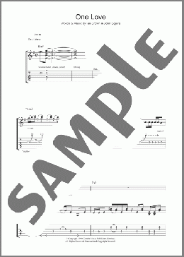 One Love(The Stone Roses) 楽譜 ギター（ソロ） ダウンロード