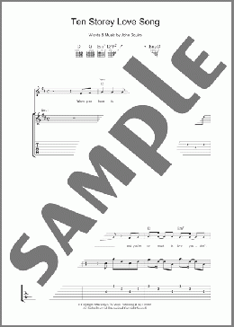 Ten Storey Love Song(The Stone Roses) 楽譜 ギター（ソロ） ダウンロード
