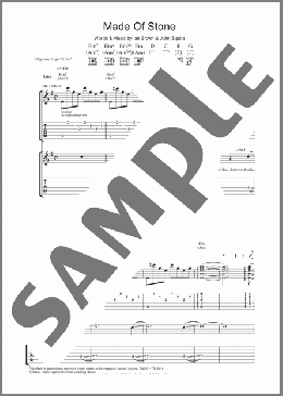 Made Of Stone(The Stone Roses) 楽譜 ギター（ソロ） ダウンロード