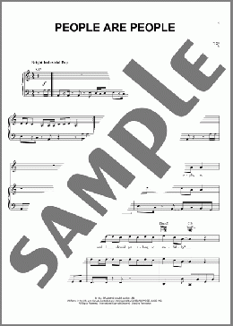 People Are People(Depeche Mode) 楽譜 ピアノ & ボーカル & ギター ダウンロード