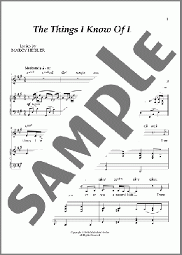 The Things I Know Of Love(Goldrich & Heisler) 楽譜 ピアノ & ボーカル ダウンロード