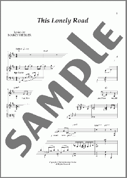This Lonely Road(Goldrich & Heisler) 楽譜 ピアノ & ボーカル ダウンロード