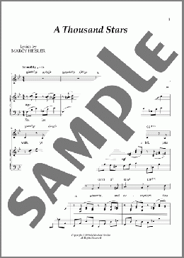 A Thousand Stars(Goldrich & Heisler) 楽譜 ピアノ & ボーカル ダウンロード