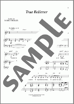 True Believer(Goldrich & Heisler) 楽譜 ピアノ & ボーカル ダウンロード