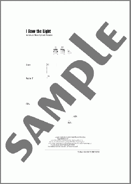 I Saw The Light(Hank Williams) 楽譜 ギター（コード） ダウンロード