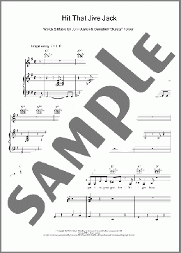 Hit That Jive Jack(Diana Krall) 楽譜 その他 ダウンロード