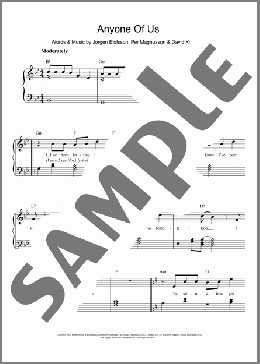 Anyone Of Us (Stupid Mistake)(Gareth Gates) 楽譜 ピアノ（ソロ） ダウンロード