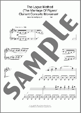 The Logue Method (The Marriage Of Figaro / Clarient Concerto Movement I)(Wolfgang Amadeus Mozart/The King's Speech (Movie)) 楽譜 ピアノ（ソロ） ダウンロード