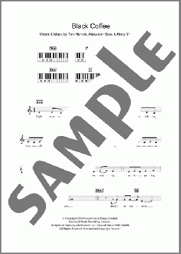 Black Coffee(All Saints) 楽譜 ピアノ（歌詞 & コード） ダウンロード