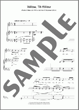 Tit Willow(Gilbert & Sullivan) 楽譜 ピアノ & ボーカル ダウンロード