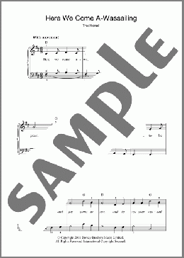 Here We Come A-Wassailing(Traditional) 楽譜 ピアノ（ソロ） ダウンロード