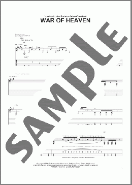 War Of Heaven(Zakk Wylde/Black Label Society) 楽譜 ギター（ソロ） ダウンロード