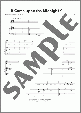 It Came Upon The Midnight Clear(Edmund Hamilton Sears) 楽譜 ピアノ & ボーカル ダウンロード