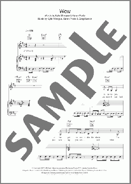 Wow(Kylie Minogue) 楽譜 その他 ダウンロード