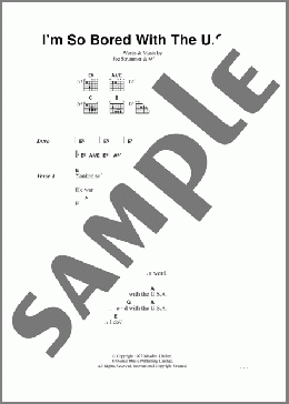 I'm So Bored With The U.S.A.(The Clash) 楽譜 ギター（コード） ダウンロード