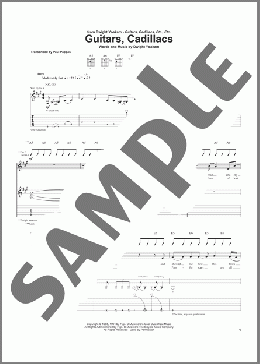 Guitars, Cadillacs(Dwight Yoakam) 楽譜 ギター（ソロ） ダウンロード