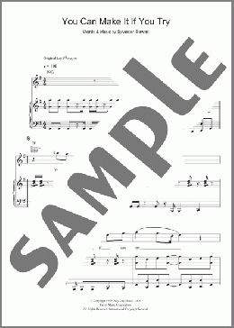 You Can Make It If You Try(Sly And The Family Stone) 楽譜 その他 ダウンロード