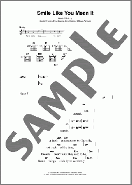 Smile Like You Mean It(The Killers) 楽譜 ギター（コード） ダウンロード